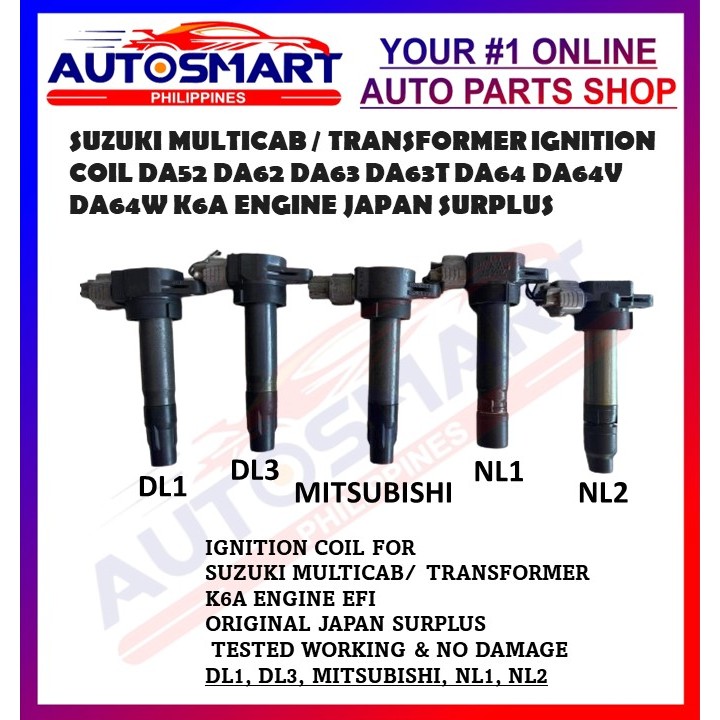 SUZUKI MULTICAB / TRANSFORMER IGNITION COIL DA52 DA62 DA63 DA63T DA64V