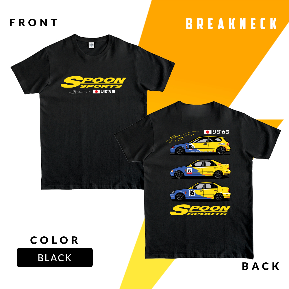Honda Civic Spoon 90 - JDM Racing Automotive T-Shirt 12 (Honda ...