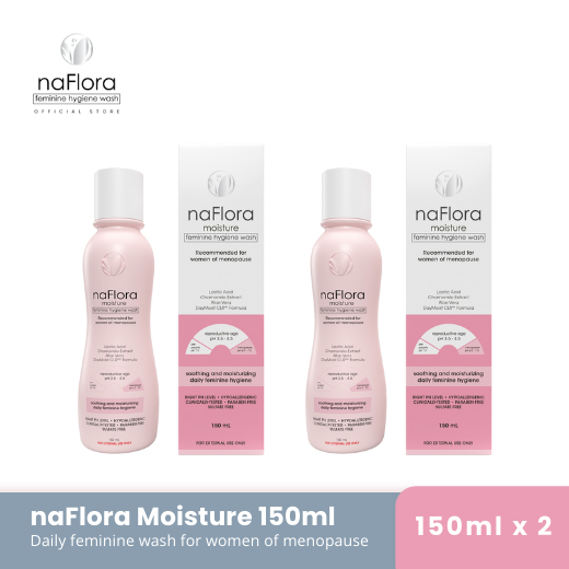 naFlora Feminine Hygiene Wash - Moisture (PINK) 150ml x2 | Shopee ...