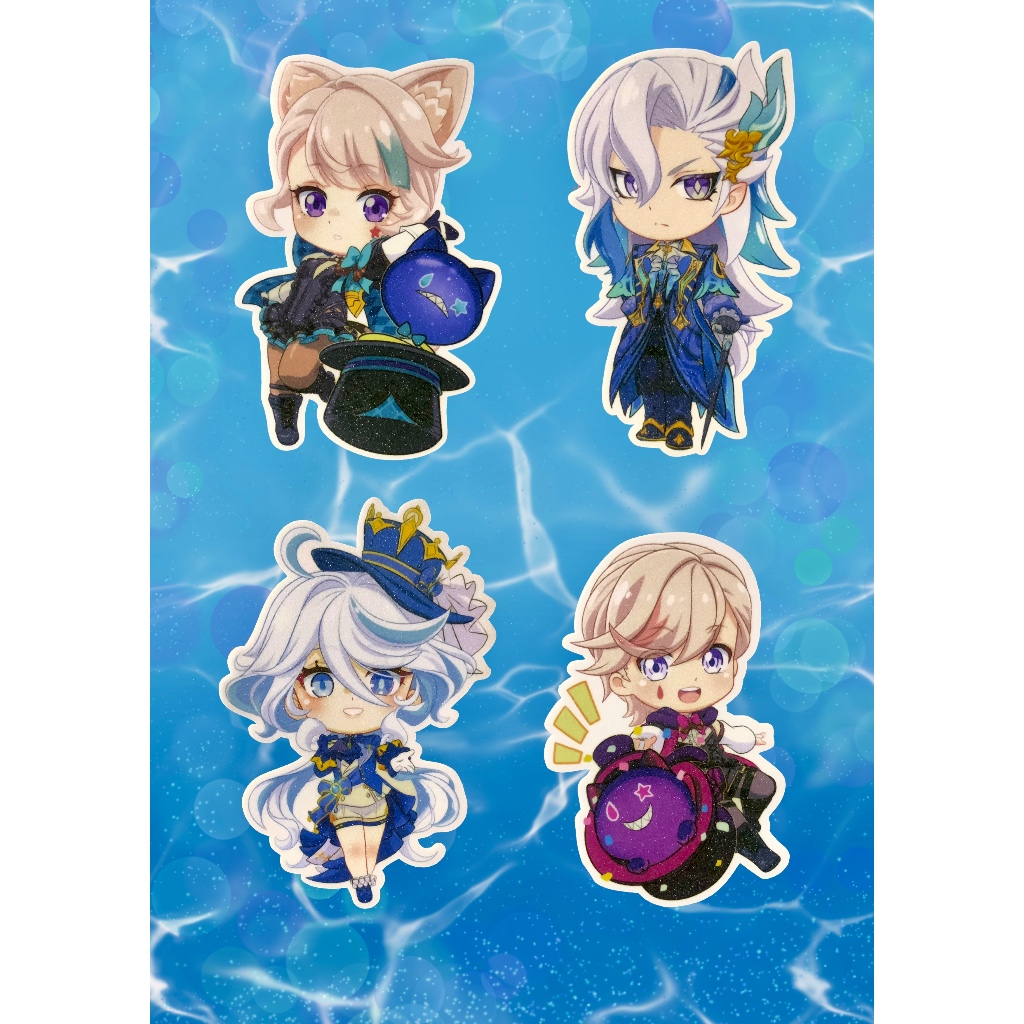 GENSHIN IMPACT CHIBI STICKERS FONTAINE CHARACTERS Furina Lyney Lynette