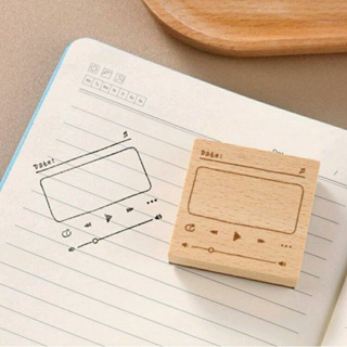 1 Box Funny DIY Craft Scrapbook Stamps Seal Decorative Diary Wood Vintage Stamp, Size: 2X2X3.5CM