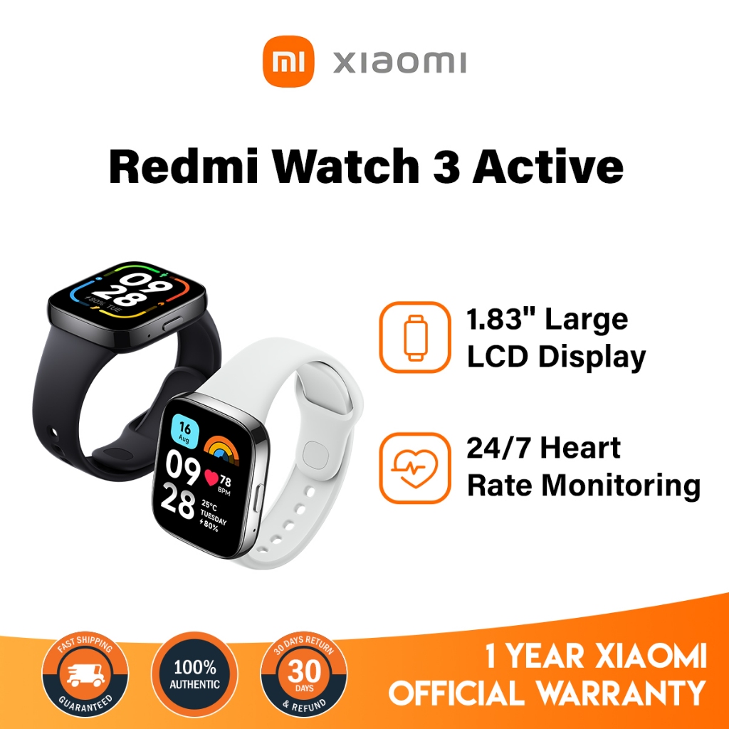 Redmi Watch 3 Active launched in PH: Big 1.83-inch screen, plenty of  fitness and health-related features, PHP 1,899 promo price! :  r/Tech_Philippines