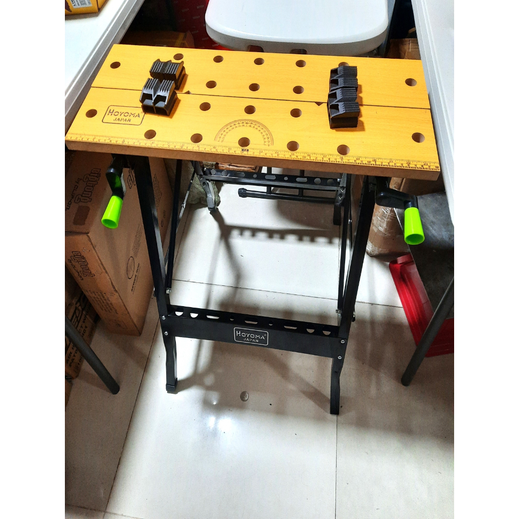 Hoyoma Folding Clamping Work Bench with Movable Pegs WB-002 Workbench ...