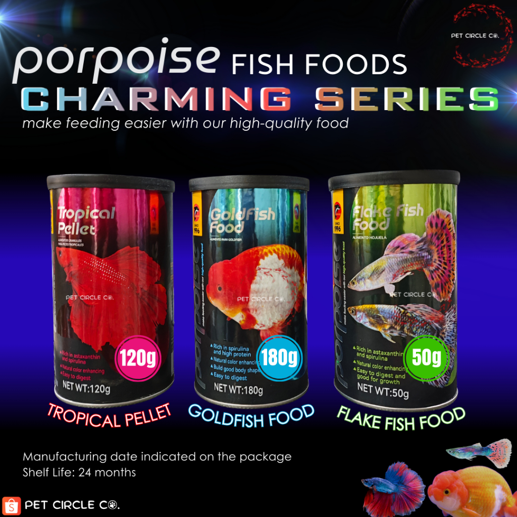 Porpoise Charming Series Goldfish | Flake Fish Food | Tropical Pellet ...