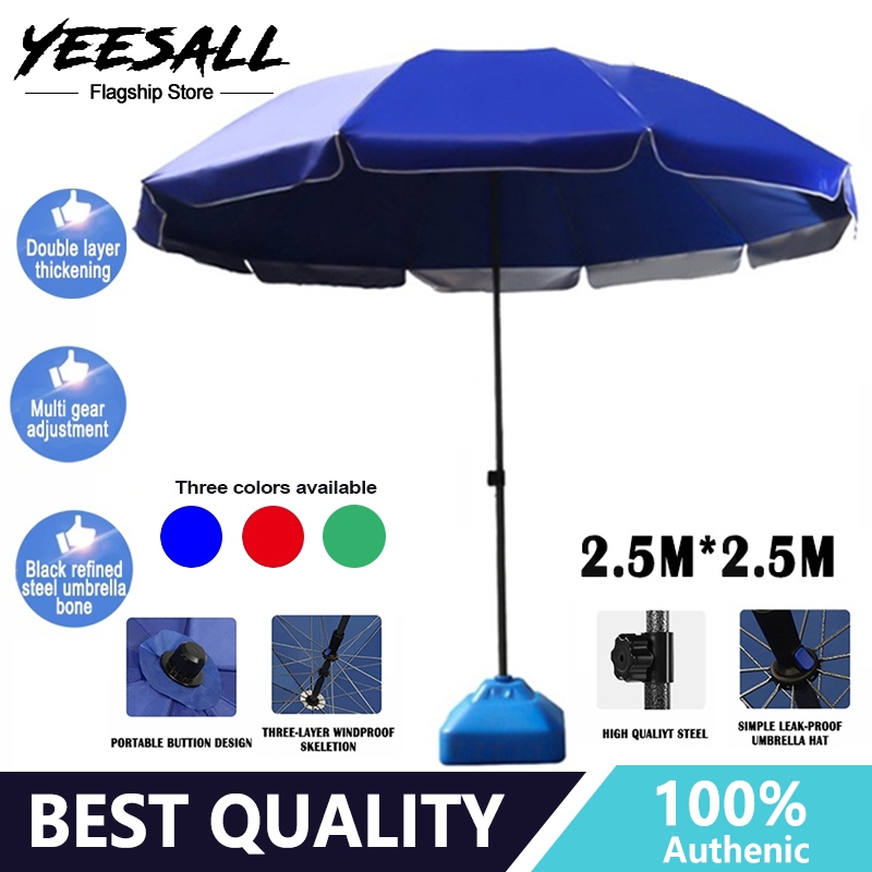 2.5M Parasol Garden Patio Umbrella Sun Shade Umbrella Beach Round ...