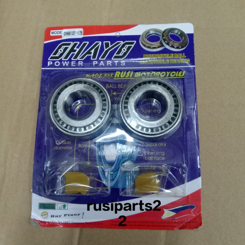 Rusi Chariot 175 Knuckle Bearing Orig Shopee Philippines