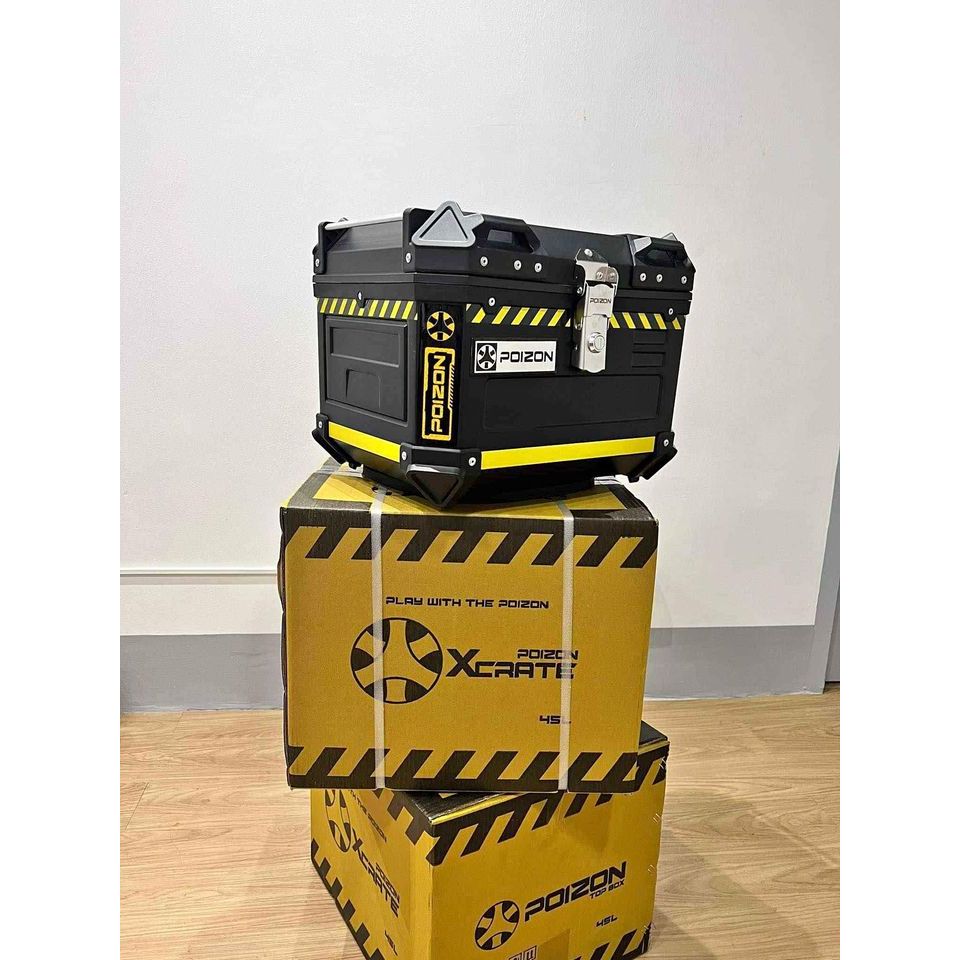 Poizon top box 45liter with free backrest hard plastic | Shopee Philippines