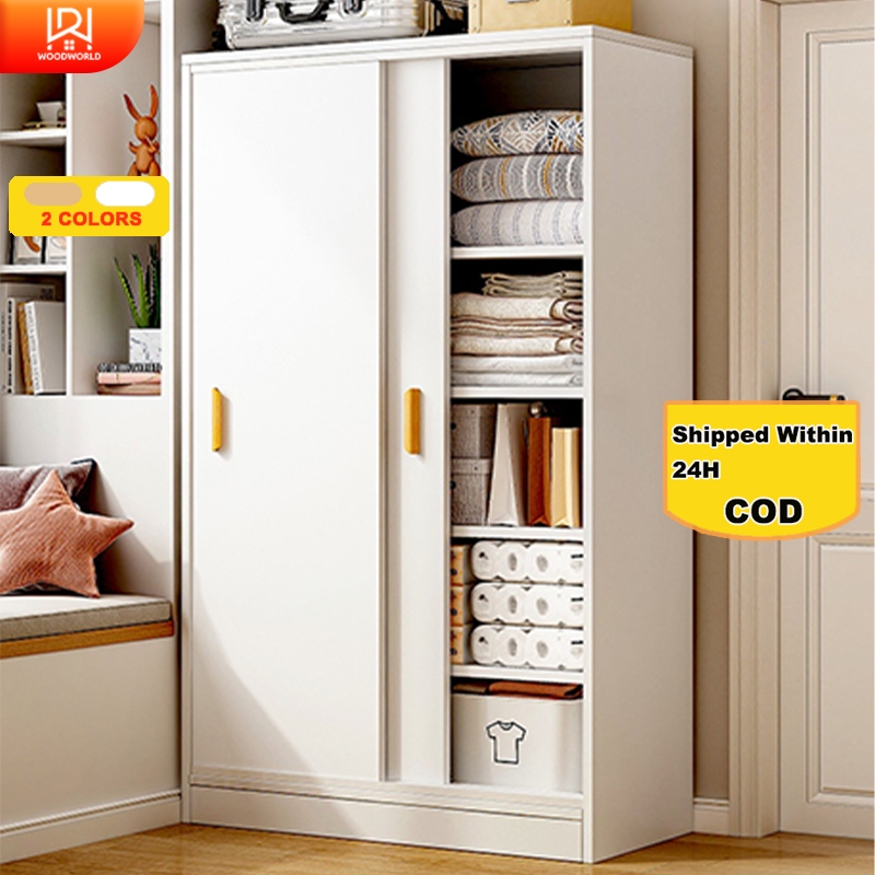 Wardrobe 80/120CM Sliding Door Wardrobe Organizer Clothes