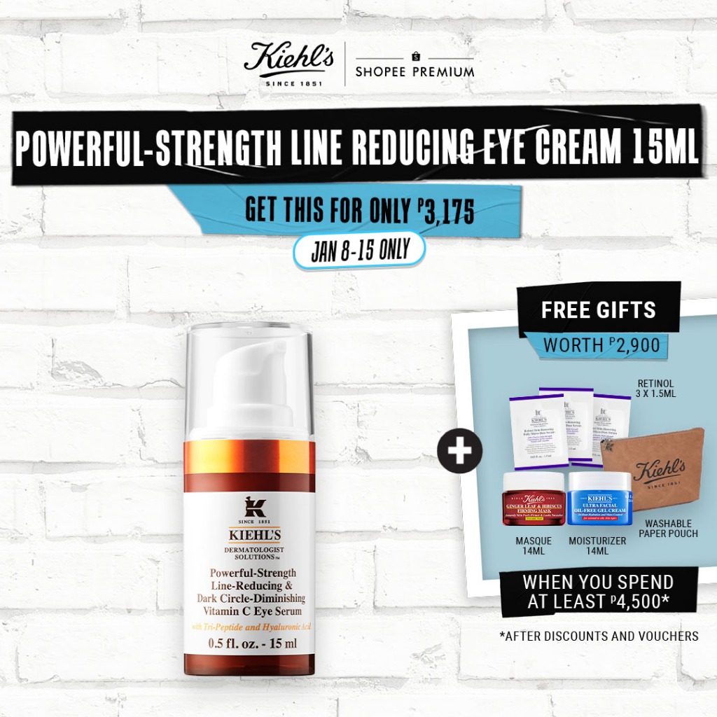 Kiehl's Powerful-Strength Dark Circle Reducing Vitamin C Eye Serum 15ml ...