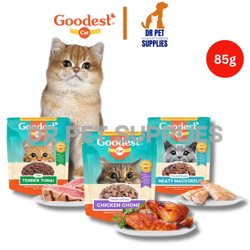 85g Goodest Adult Kitten All Stages Cat Wet Food Pouch Snack Cats DR