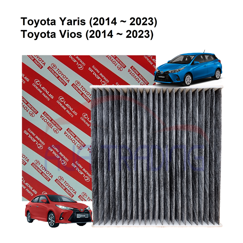 Charcoal AC Cabin Filter for Toyota Vios (2008-2023), Toyota Yaris ...