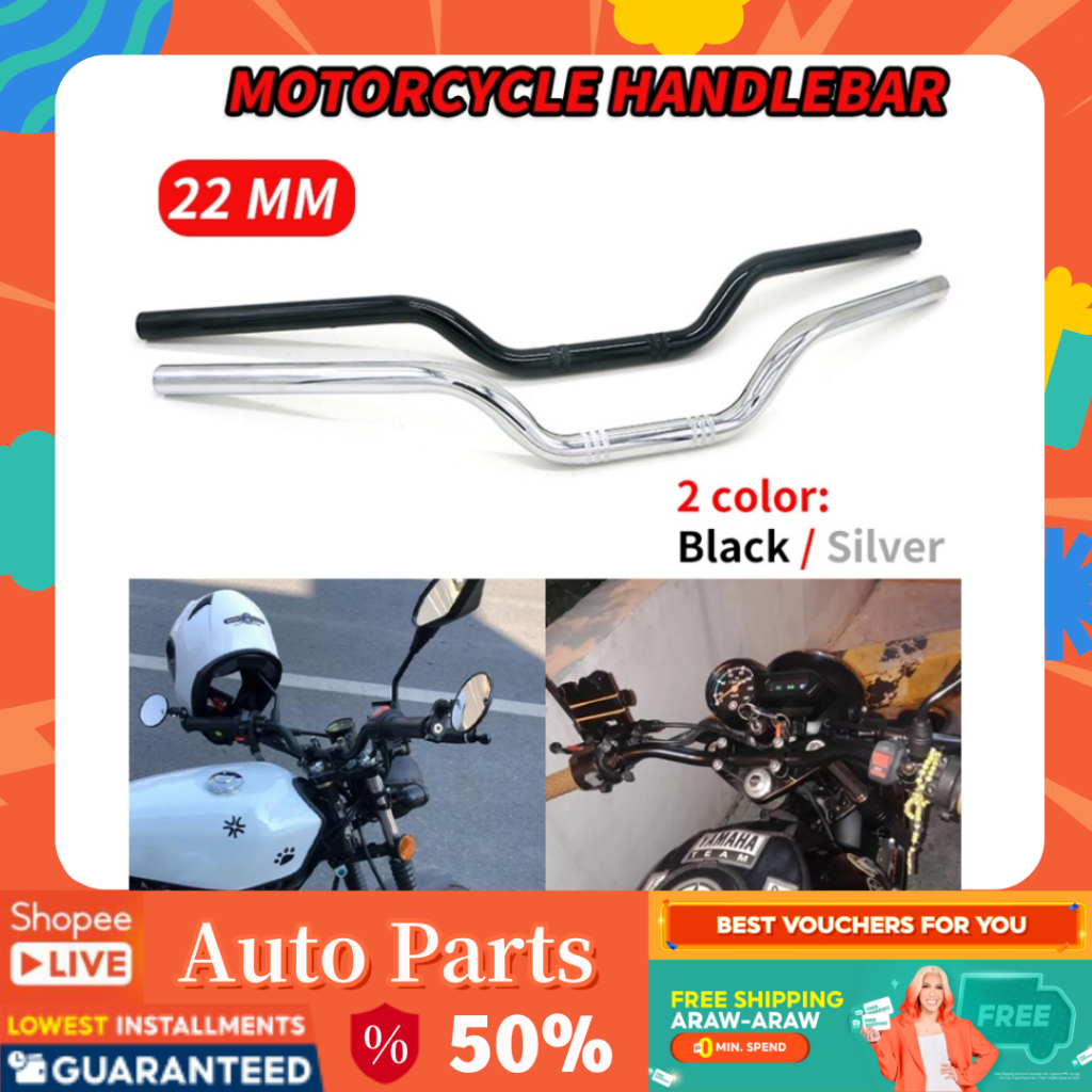 Motorcycle Refit Handlebar Retro Black Modified Handle Bars for