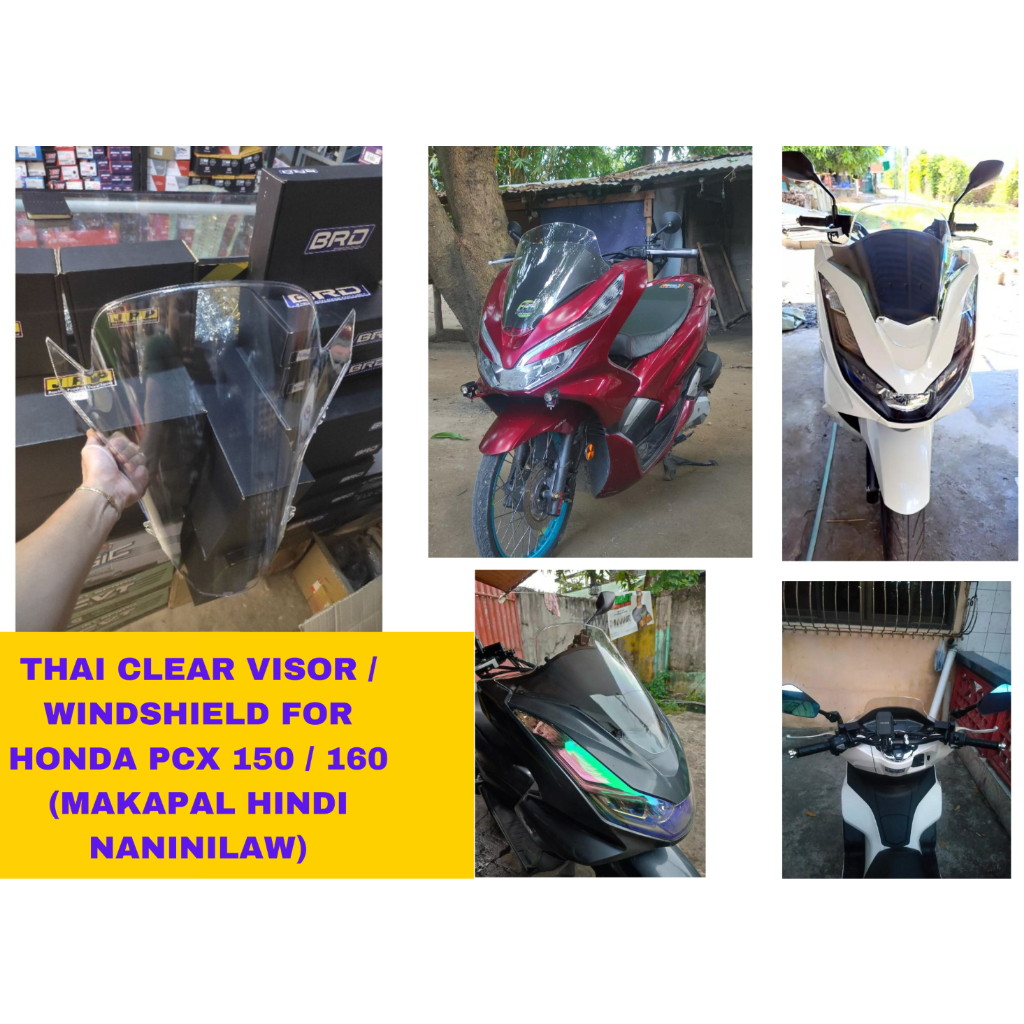 THAI CLEAR VISOR / WINDSHIELD FOR HONDA PCX 150 / 160 (MAKAPAL HINDI