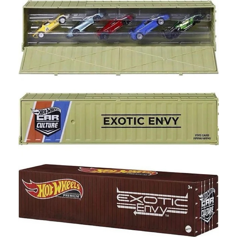 Hot Wheels Premium Car Culture Exotic Envy Container Set | Shopee ...