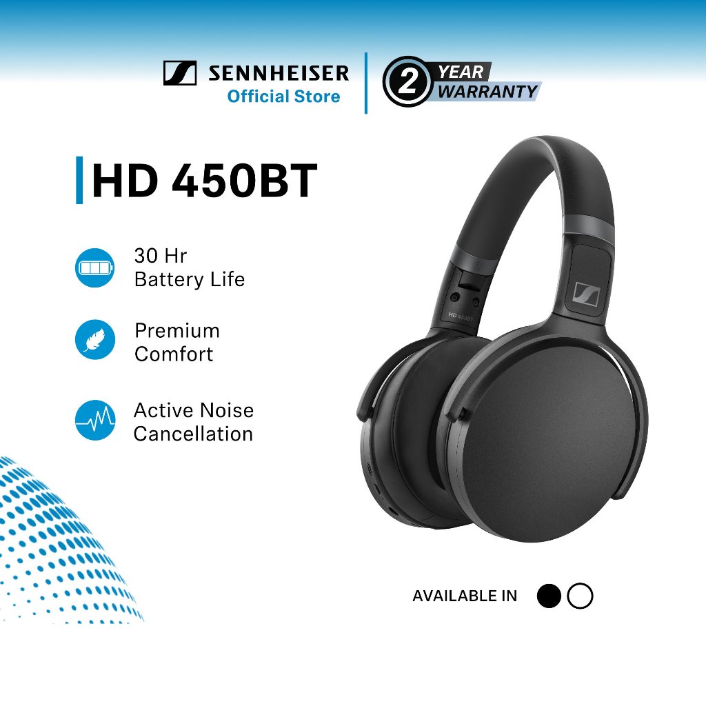 ゼンハイザー（SENNHEISER） HD 450BT BLACK HD_450BT_Black_White_Sennheise