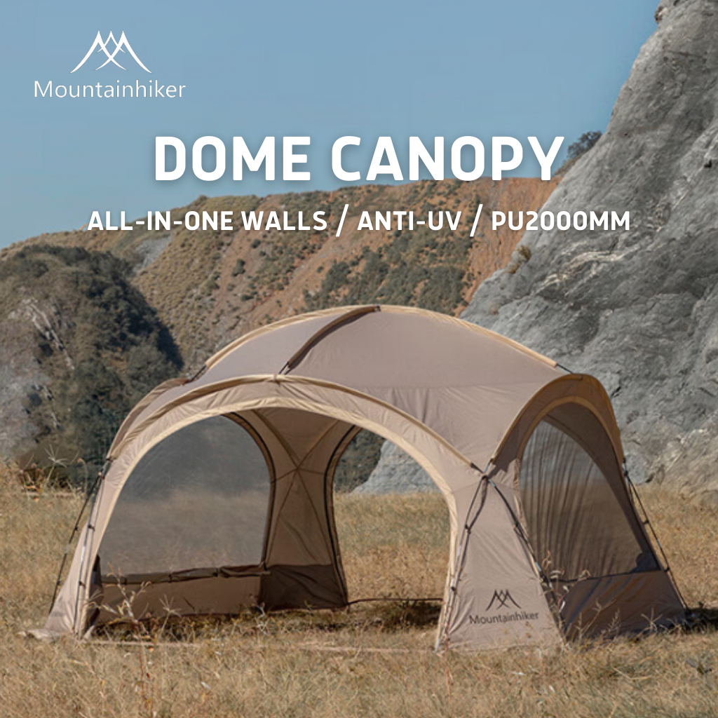 MOUNTAINHIKER Dome Canopy - Zipper Version | Walls Included | Silver ...