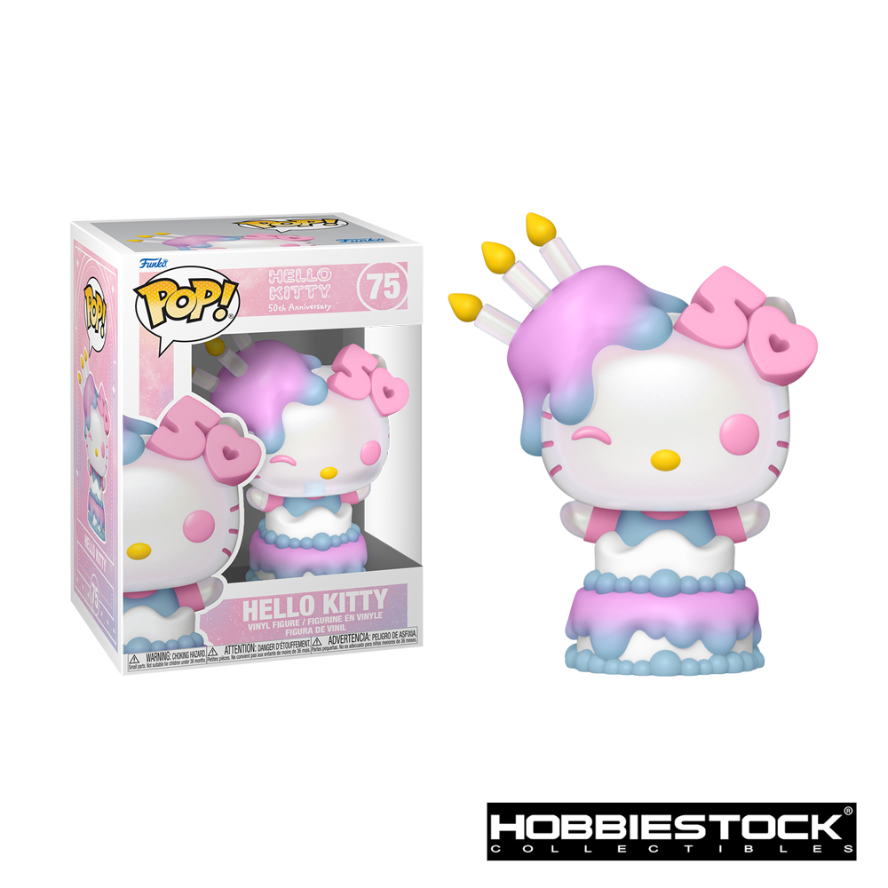 Funko Pop! Sanrio: Hello Kitty 50ème anniversaire - Hello Kitty avec des ballons | Pop Animation Figurine Hello Kitty 9,5 cm – Hello Kitty avec ballons #76
