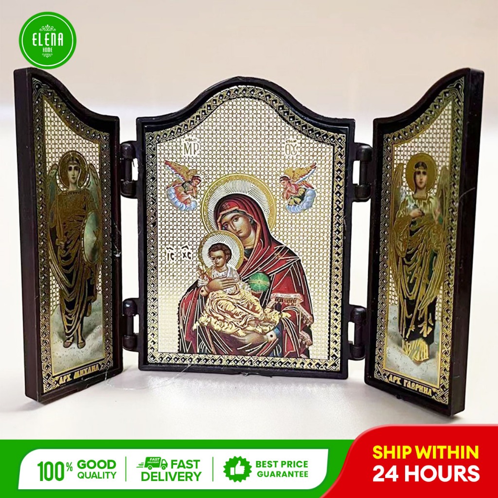 Elena Religious Plastic Ornament Frame with Opening Window Small Frame ...