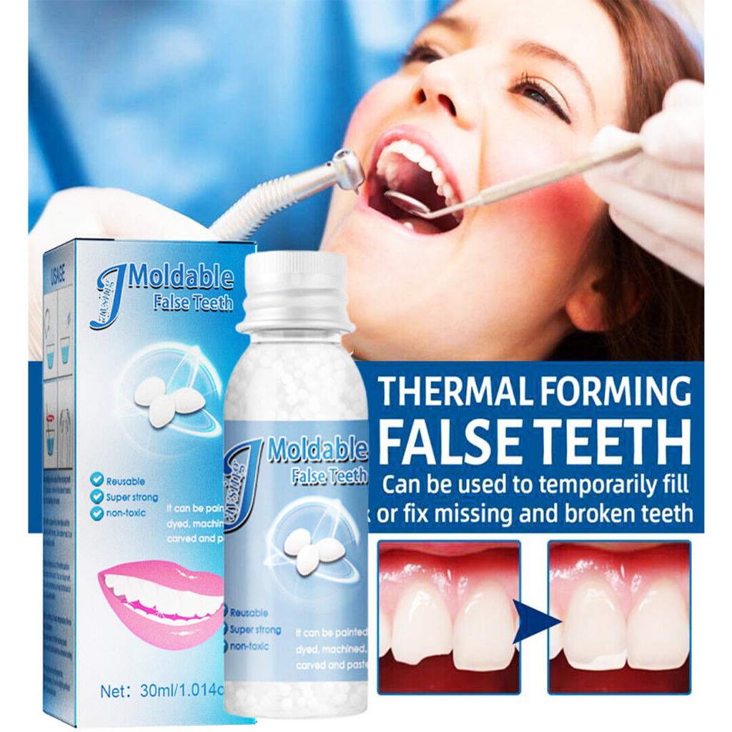 (Moldable) 30ML Resin False Teeth Super Strong Tooth Repair Reusable ...