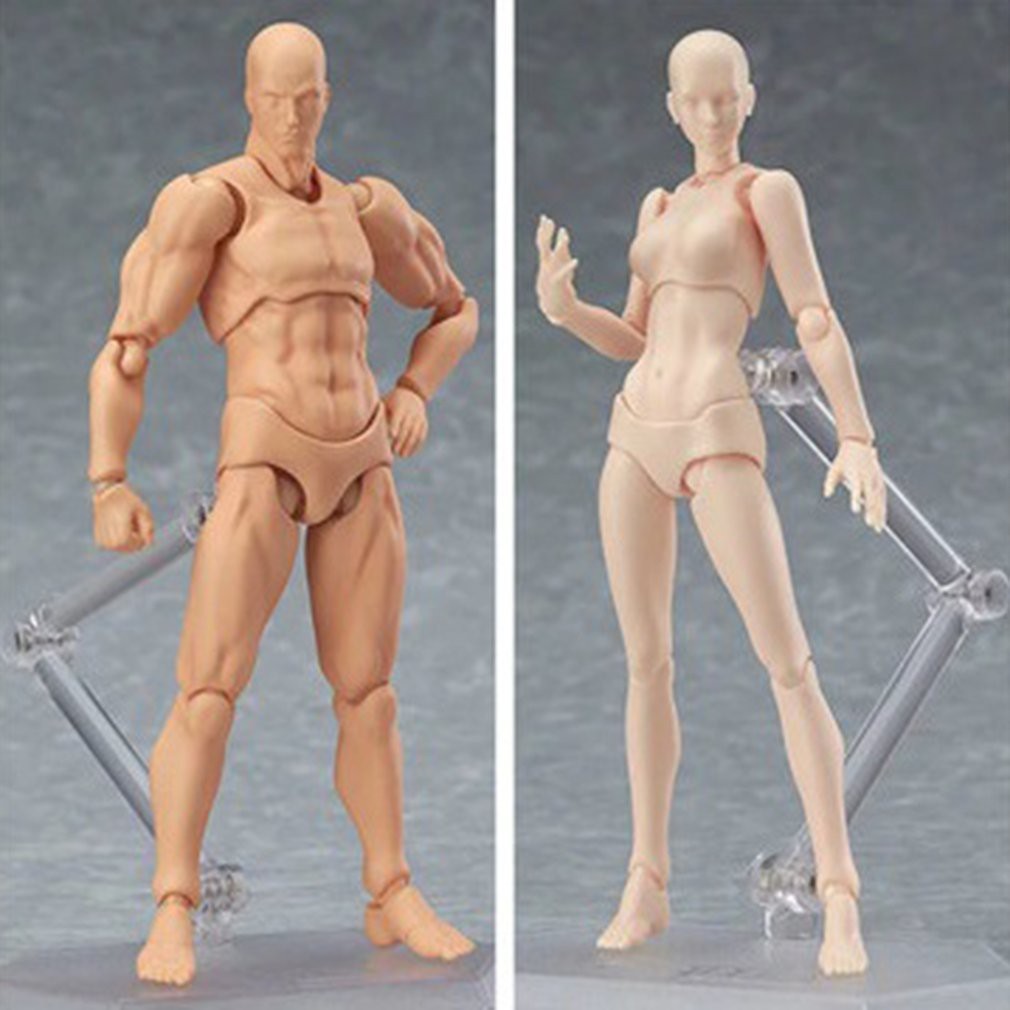 13CM Male/Female Action Figure Body Model 1 Set Anime Drawing Figures For Artists  Body