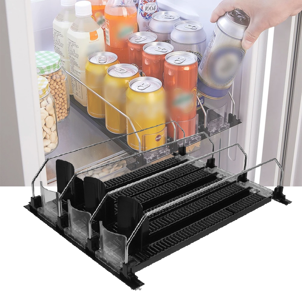 3Pcs/set Practical Fridge Drink Organizer Pusher Fridge Drink Organizer