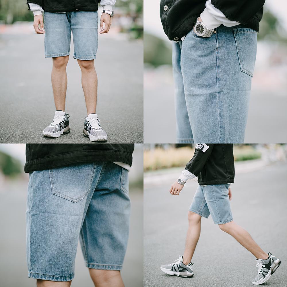 One68 Men s Classic Denim Maong Shorts Timeless Style Shopee Philippines