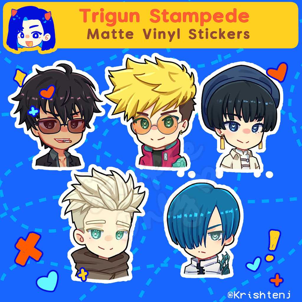 Trigun Stampede Matte Vinyl Stickers : Krishten | Shopee Philippines