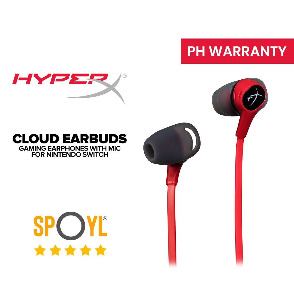 Hyperx Cloud Earbuds Gaming Earphones With Mic For Nintendo Switch Hx