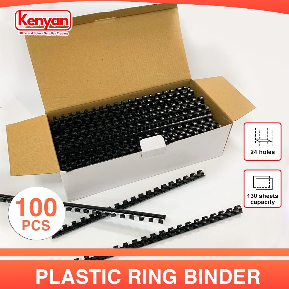 100pcs Plastic Ring Binder F4 Size (Long/Legal) 23 Holes 130 Sheets