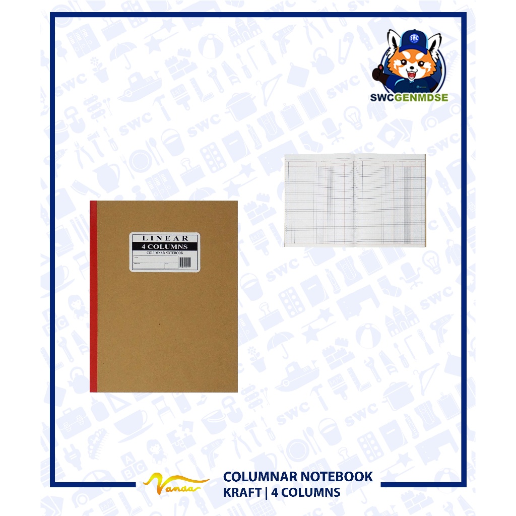 VANDA Columnar Notebook Linear Kraft Shopee Philippines