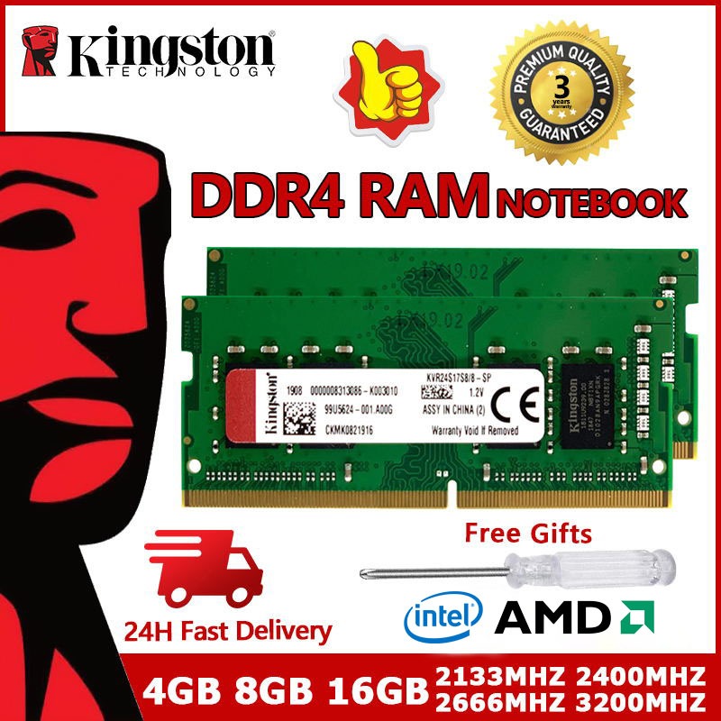 [Local 24H]Kingston DDR4 Laptop RAM 4GB 8GB 16GB SODIMM 2133MHz 2400MHz  2666MHz 3200MHz Memory