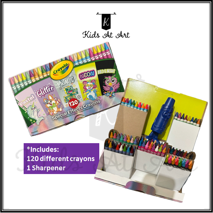  Crayola 120 Crayons in Specialty Colors, Coloring Set