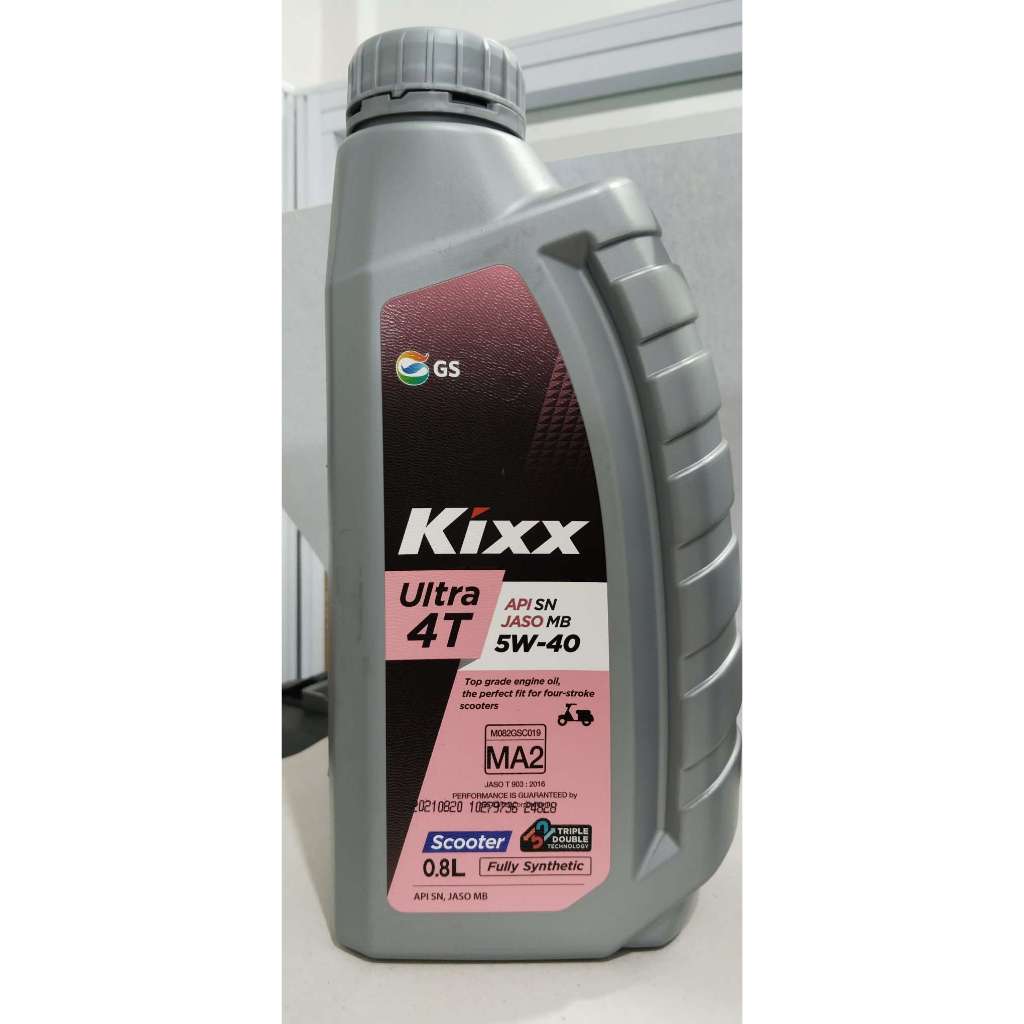 KIXX:5W40 ULTRA 4T 0.8 LTR FULLY SYNTHETIC SCOOTER API SN, JASO MB ...