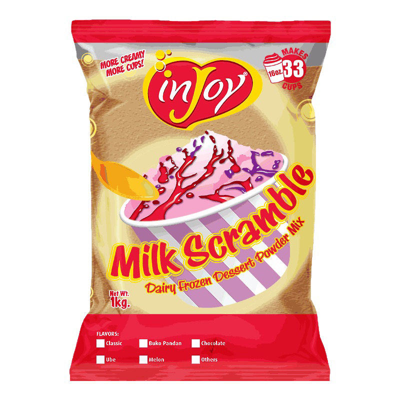 Injoy Milk Ice Scramble Flavored Powder Mix 1kg Shopee Philippines