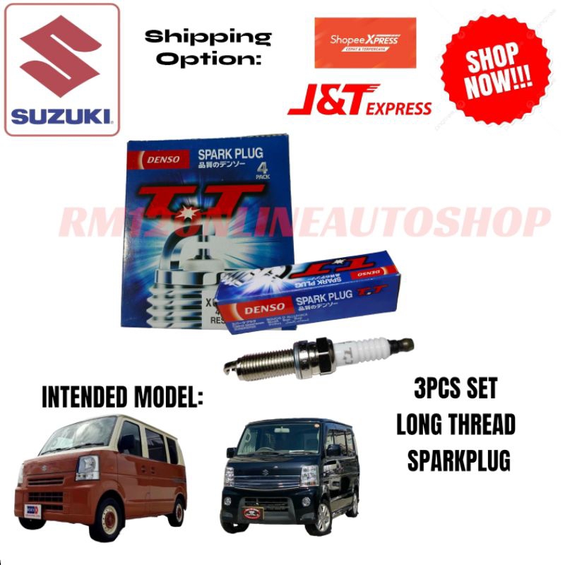 DENSO SPARKPLUG (LONG THREAD) FOR SUZUKI DA64W DA64 3RD GEN. | Shopee ...