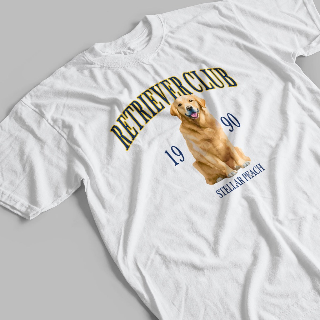 "RETRIEVER CLUB" GOLDEN RETRIEVER GRAPHIC UNISEX T SHIRT [PET THEME ...