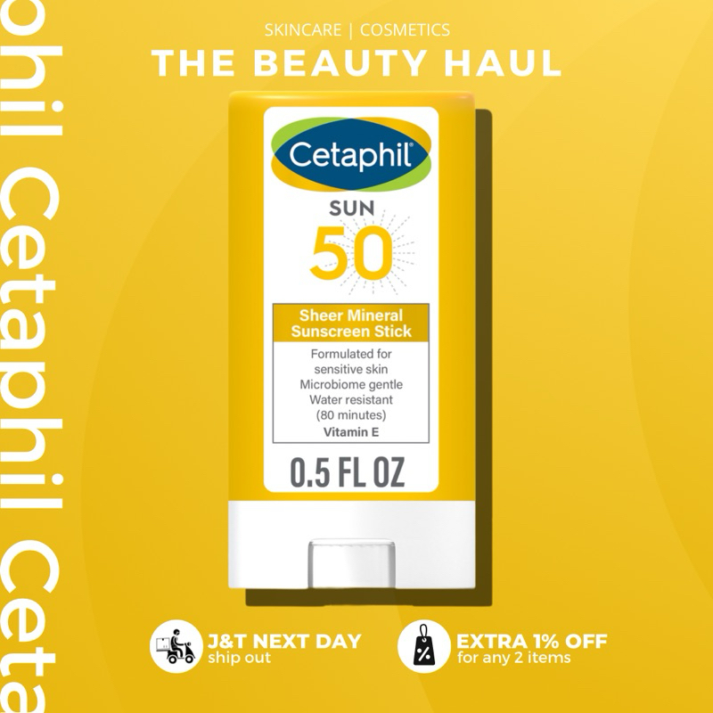 Cetaphil Sheer Mineral Sunscreen Stick Broad Spectrum Spf50 15ml