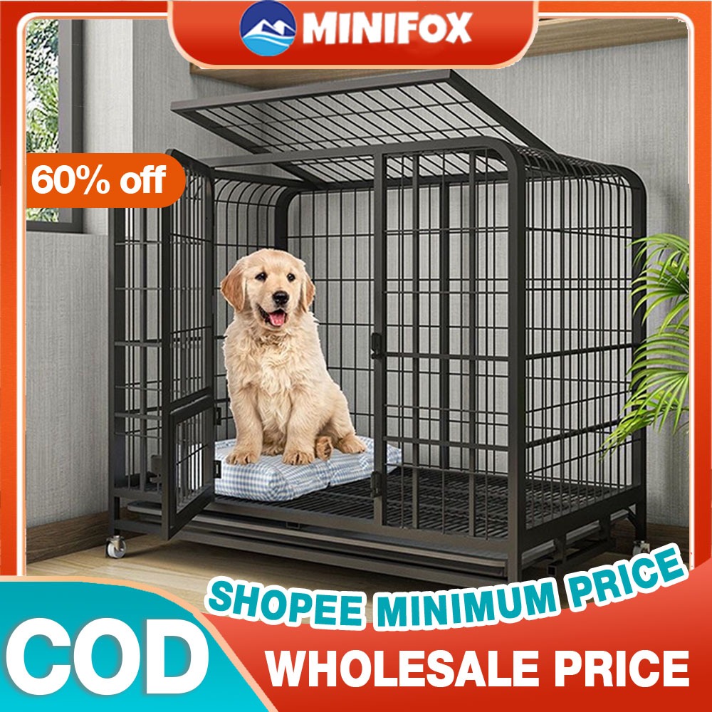 Dog Cage Heavy Duty Square Tube Dog Cage Stainless Dog Cage With Poop ...