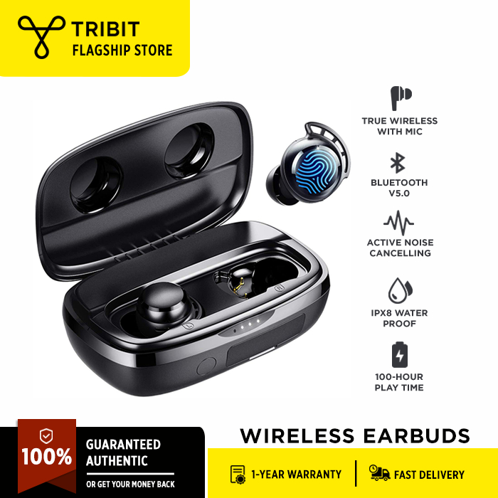 Tribit Flybuds Wireless Earbuds 100h Playtime Bluetooth