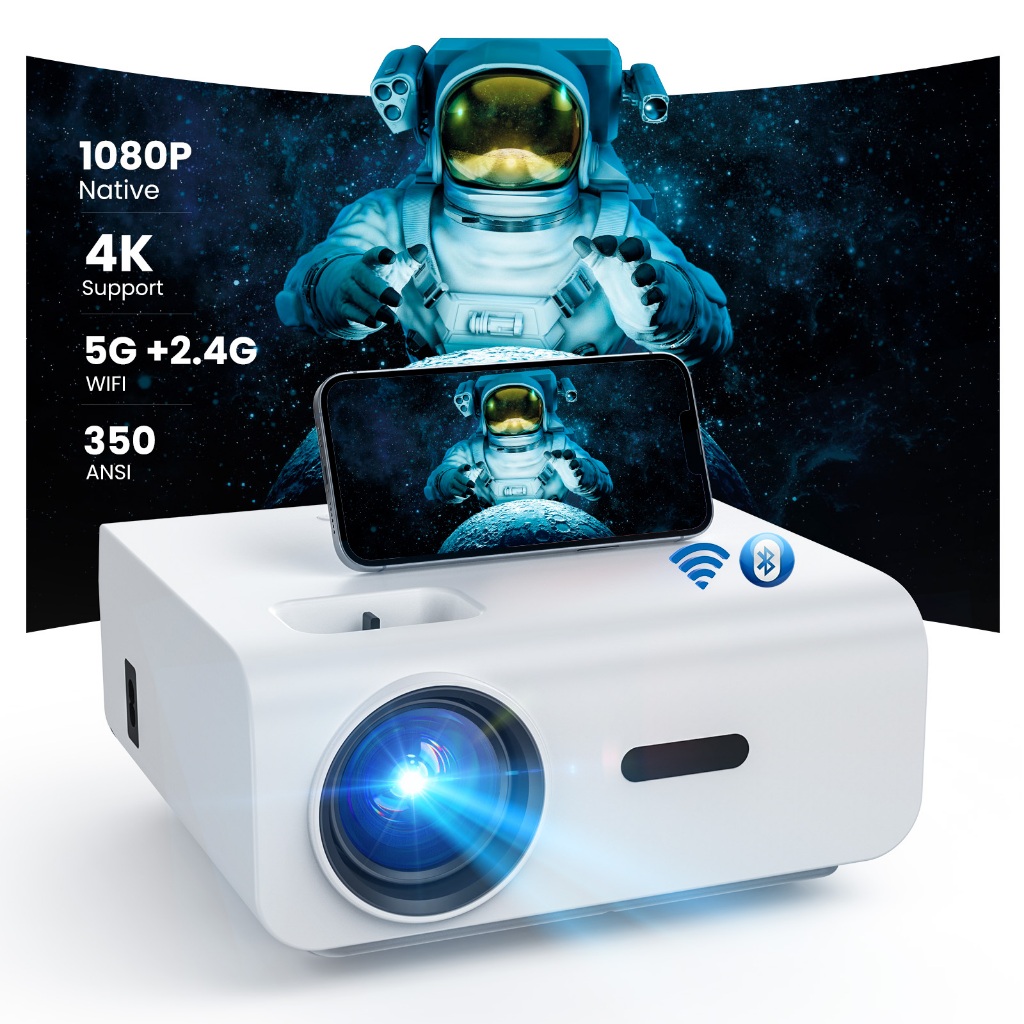 HAPPRUN H1 Projector for phone with bluetooth for Classroom 1080P with