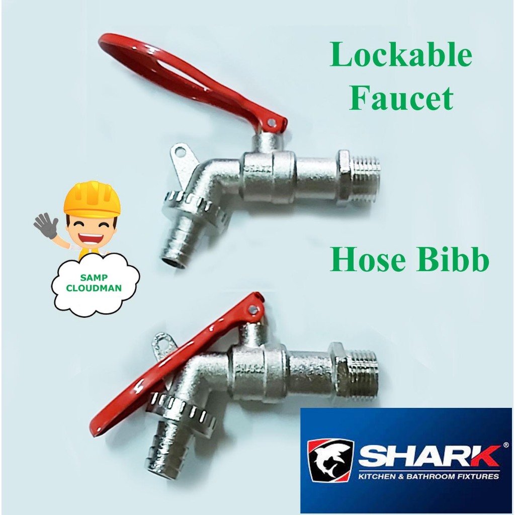 Wholesale Shark Lockable Hose Bibb cock Brass Steel Faucet Standard 1/2 ...