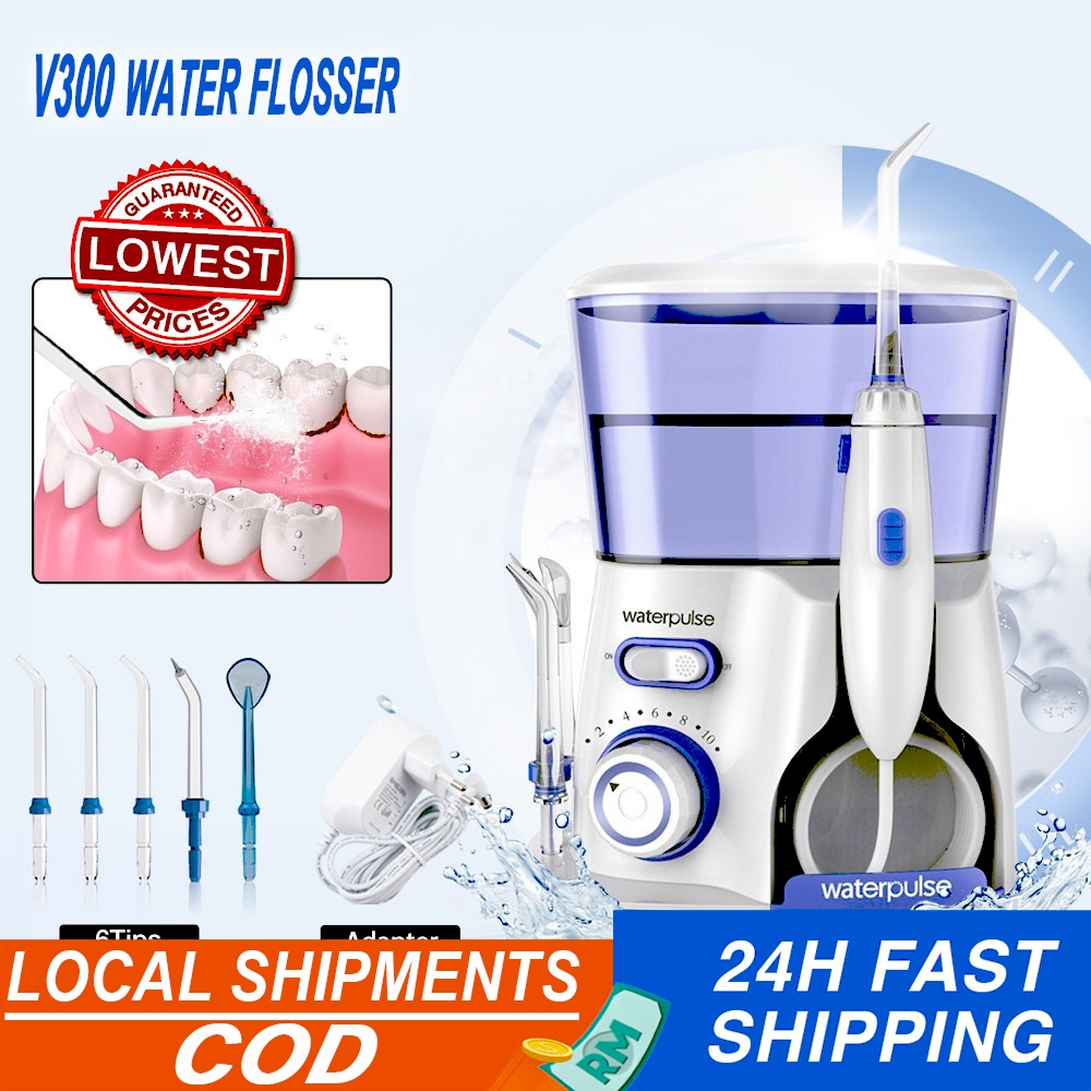 Waterpulse V300 Oral Irrigator Water Dental Flosser With 5 Jet tips ...