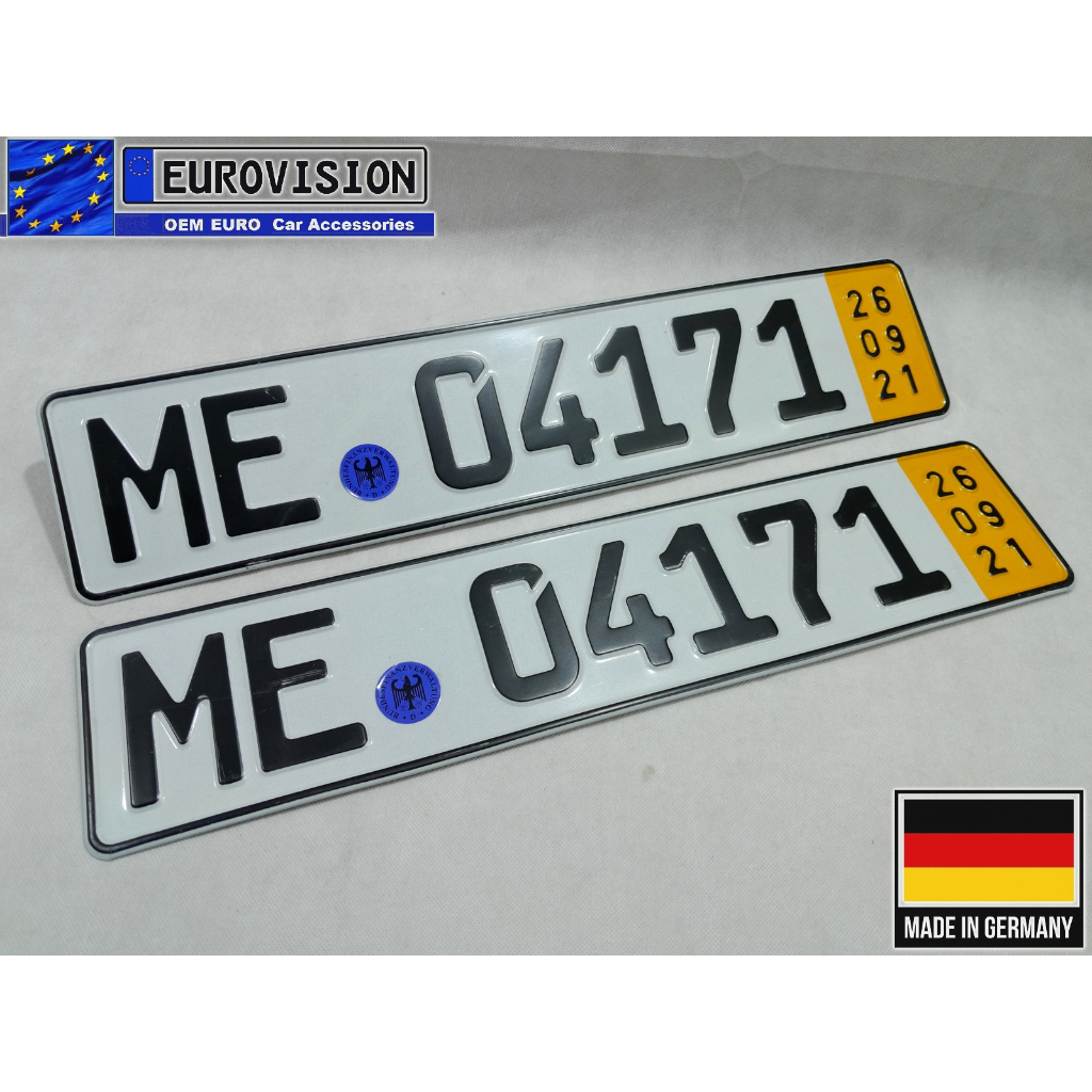 Euro Plates from Germany VARIOUS used Yellow Fraction Europlates