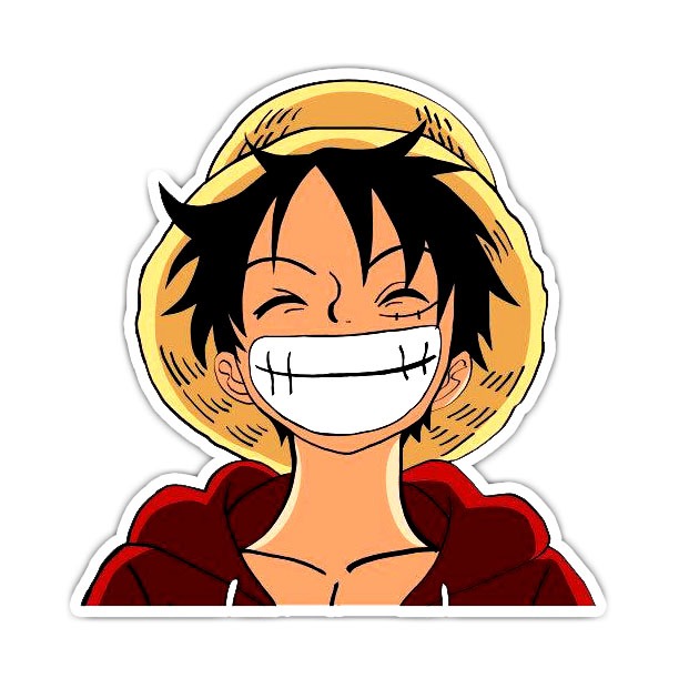 Cute One Piece luffy Cutted Waterproof Sticker for Cars/Motor/Bike ...