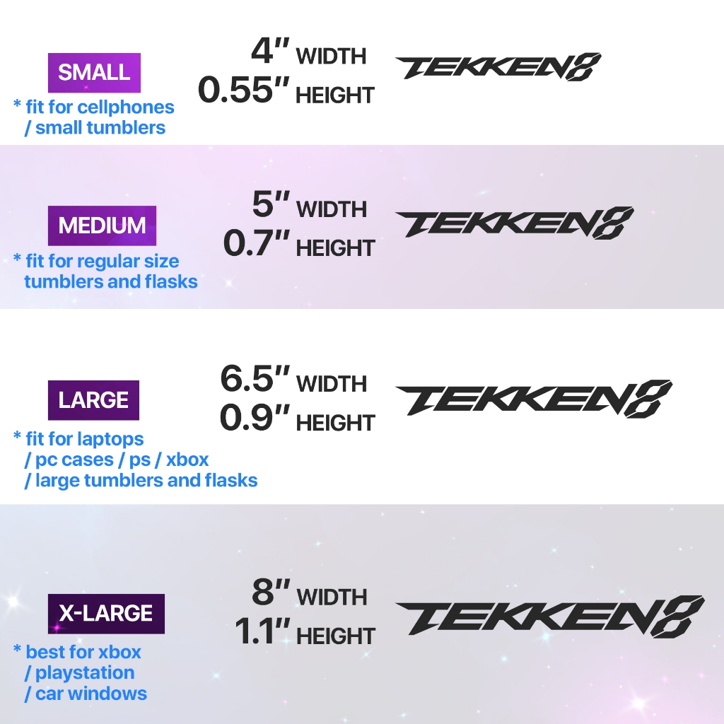 Tekken 8 WATERPROOF STICKER gamer vinyl decal for playstation xbox ...