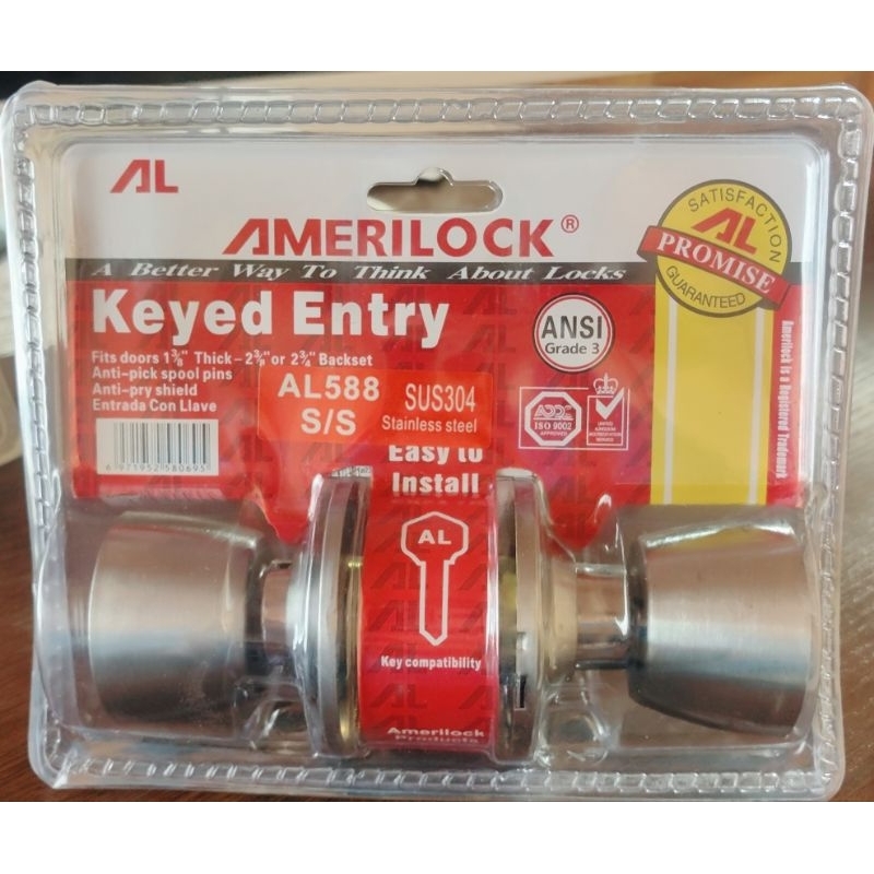 Amerilock Door Knob 587 588 5831 S S P B A B Door Knob Lock 