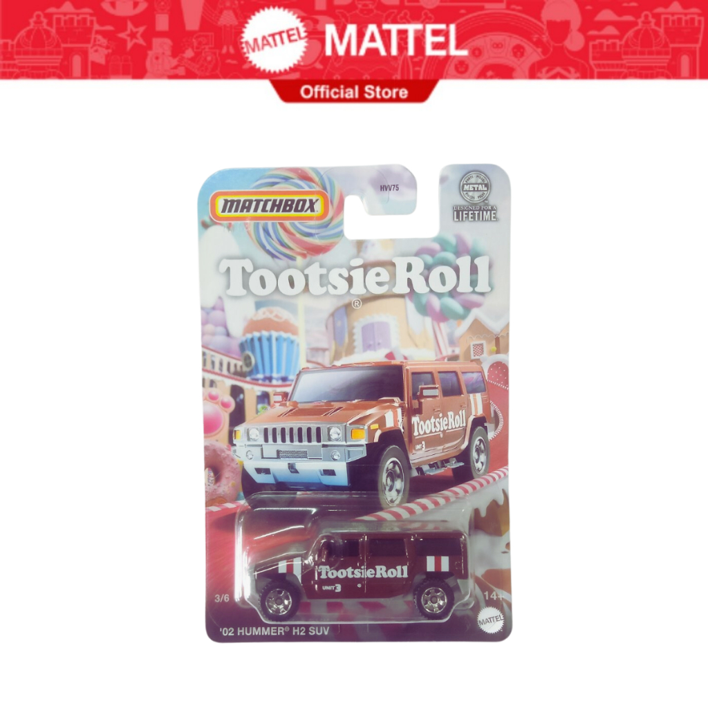 Matchbox Food Cars Candy Series Diecast Vehicle '02 Tootsie Roll Hummer ...