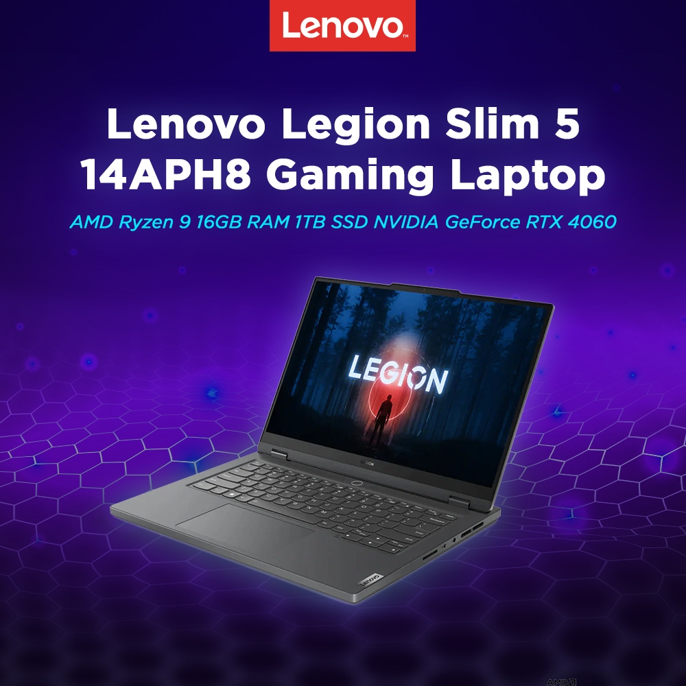 Lenovo Legion Slim 5 14APH8 Gaming Laptop AMD Ryzen 9 16GB RAM 1TB SSD