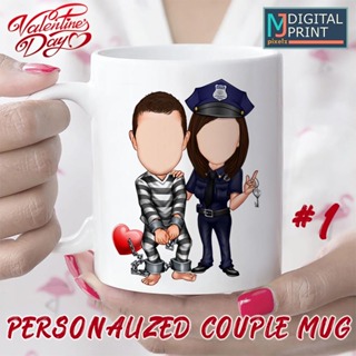 Caricature Couple Wedding Mug, Couple Mugs, Anniversary Gift