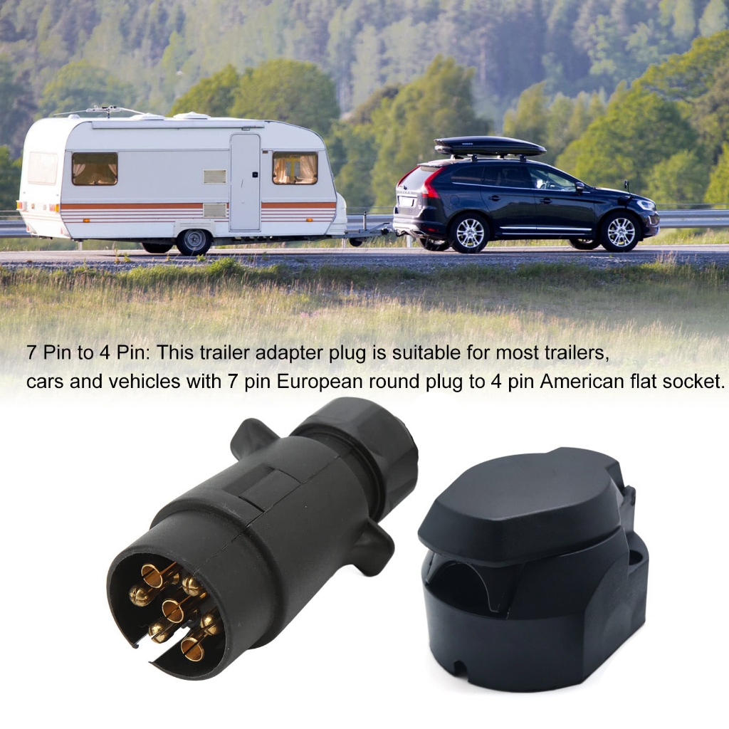European Trailer Socket and Plug Tow Bar Electrics Cable Connector ...